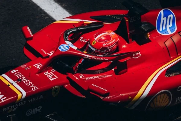 F1 driver helmet